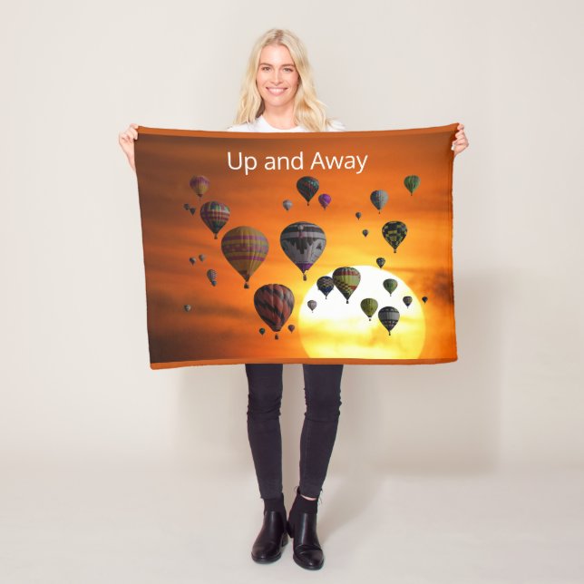 Hot Air Balloons in Flight Fleece Blanket (In Situ)