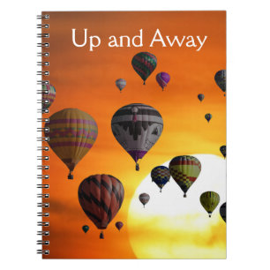 Hot air balloons in flight Notebook
