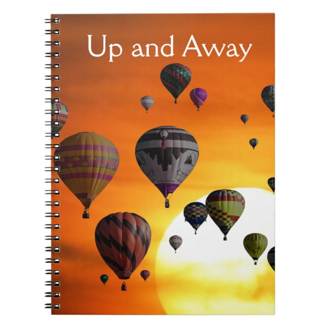 Hot air balloons in flight Notebook (Front)