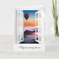 Hot Air Balloons in Mountain Mist Sympathy