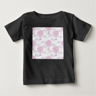Hot air balloons in pink nursery art baby T-Shirt