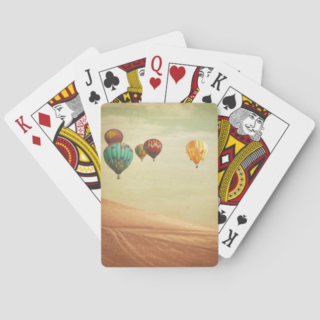 Hot Air Balloons In The Sky Playing Cards (Back)