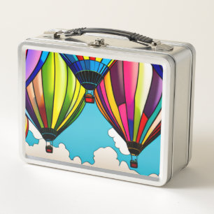 Hot Air Balloons Metal Lunch Box