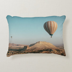 HOT AIR BALLOONS ON MID AIR DECORATIVE CUSHION