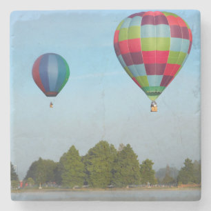 Hot air balloons over a lake, NZ Stone Coaster