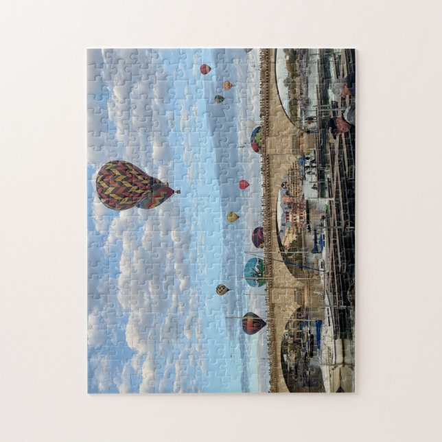 Hot Air Balloons over the London Bridge 2026 Jigsaw Puzzle (Vertical)