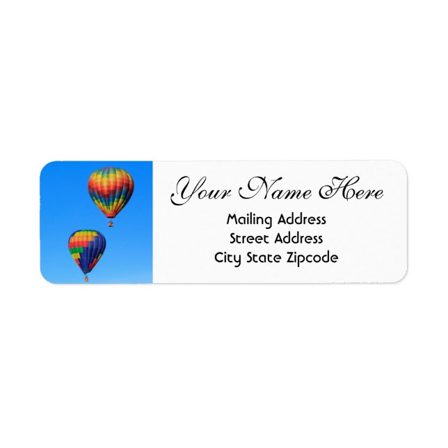 Hot Air Balloons Return Address (Front)