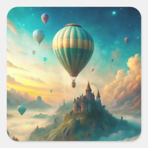 Hot Air Balloons Square Sticker