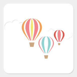 Hot Air Balloons Square Sticker