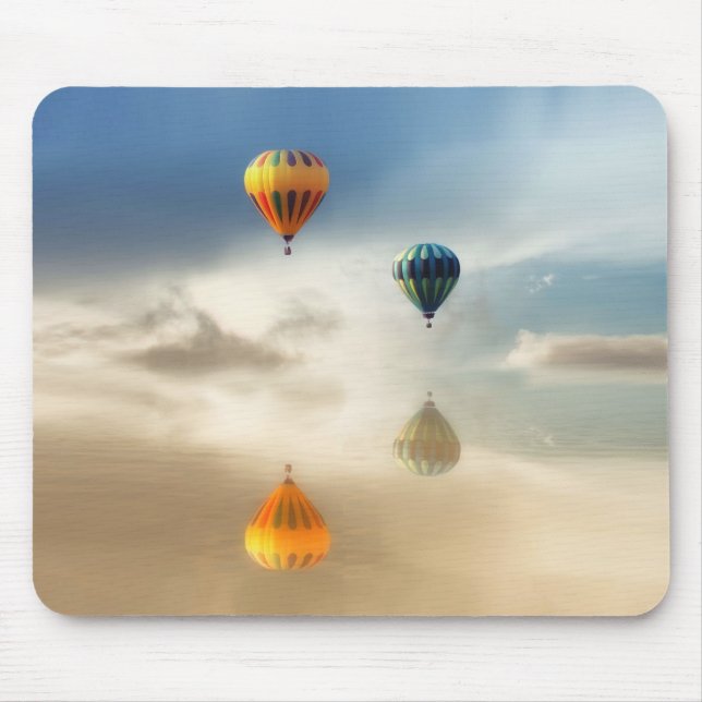 Hot Air Balloons Water Reflection Mouse Pad (Front)
