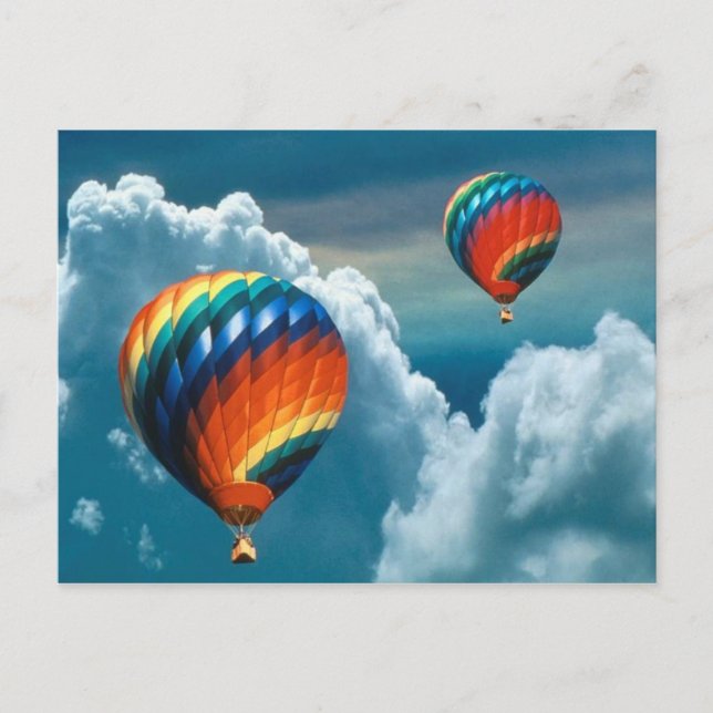 Hot Air Balloons With Dark Sky Postcard (Front)