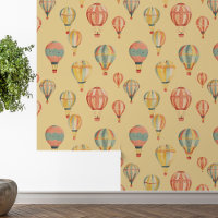 Hot Air Balloons Yellow Baby's Room Nursery