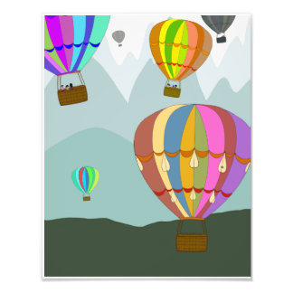 Hot air baloon painting photo print