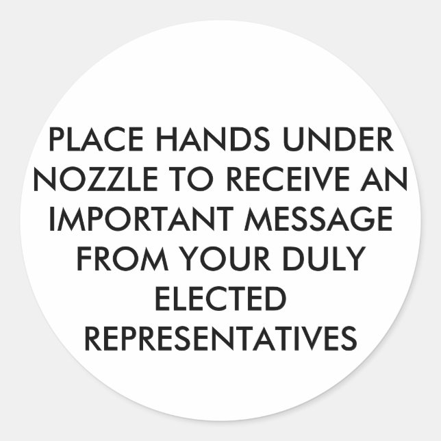 HOT-AIR HAND-DRYER STICKERS (Front)