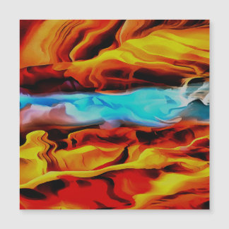 Hot And Cold Elements Acrylic Pour Abstract