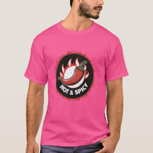 Hot and Spicy Funny Chilli Pepper Design T-Shirt