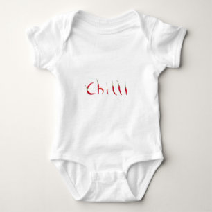 hot and spicy red chilies baby bodysuit