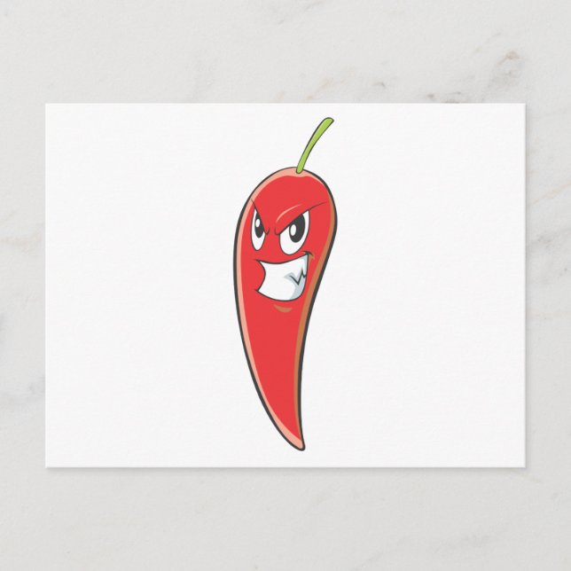 Hot and Spicy Red Chilli Pepper Postcard (Front)