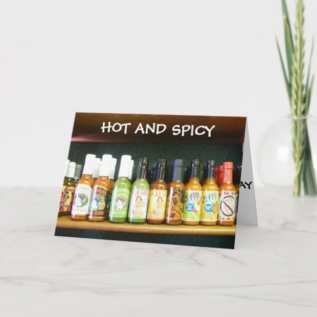 "HOT AND SPICY" YOU SPICE UP MY LIFE! CHRISTMAS HOLIDAY CARD (Front)