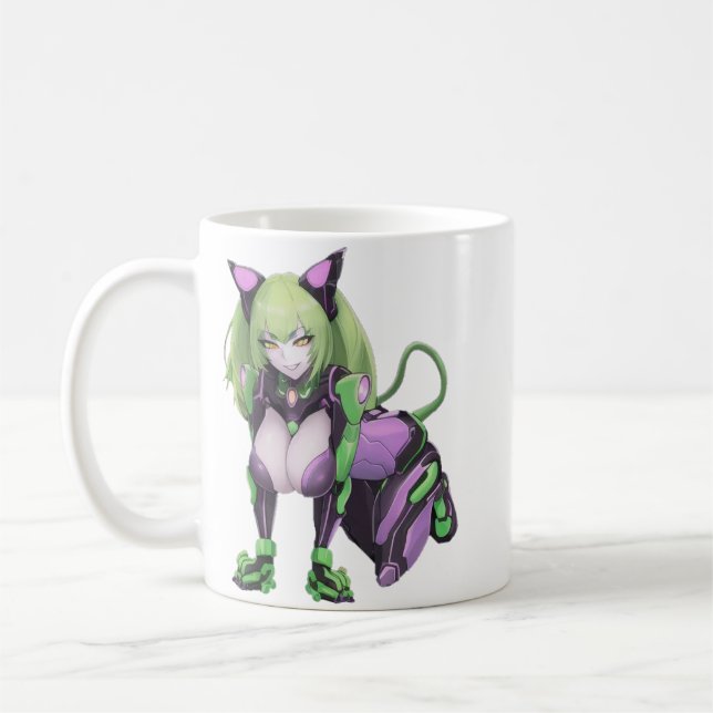 Hot Anime Catgirl Coffee Mug (Left)