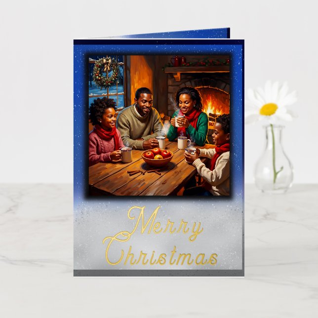 Hot Apple Cider Christmas Greeting (Small Flower)