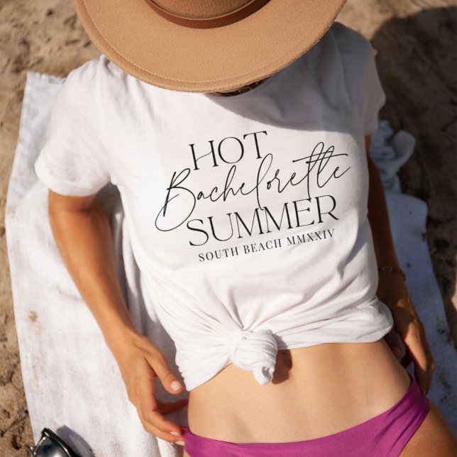 Hot Bachelorette Summer Custom Bachelorette Party T-Shirt (Creator Uploaded)