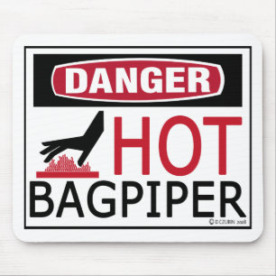 Hot Bagpiper Mouse Pad