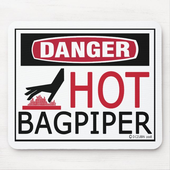 Hot Bagpiper Mouse Pad (Front)