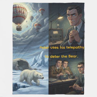 Hot Balloons over Antartica Fleece Blanket