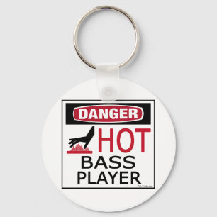 Hot Bass Player Key Ring