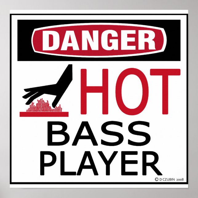 Hot Bass Player Poster (Front)