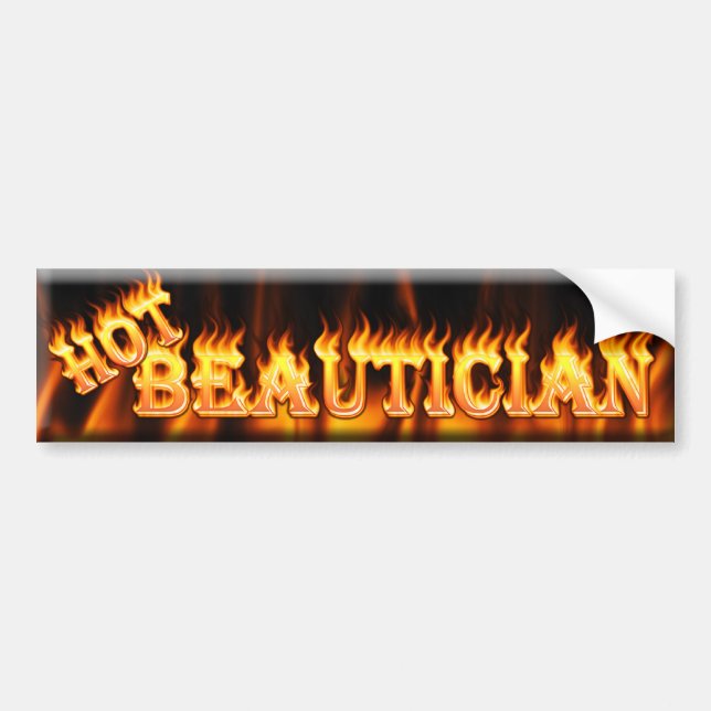 hot beautician bumper sticker (Front)