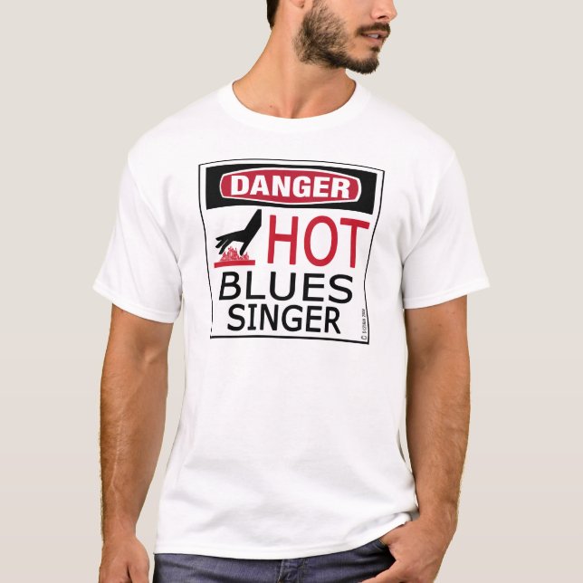 Hot Blues Singer T-Shirt (Front)