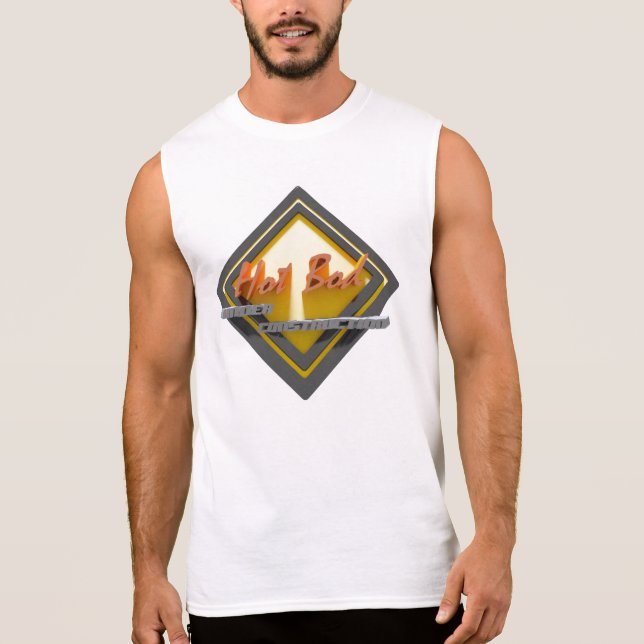 Hot Bod Under Construction Cotton Sleeveless T Sleeveless Shirt (Front)