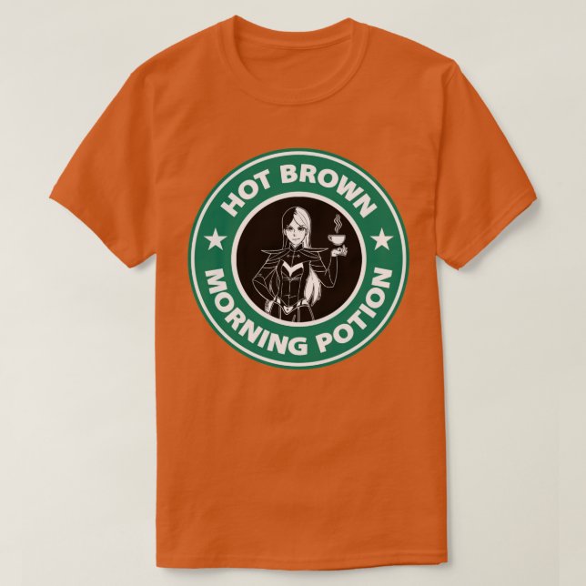 Hot Brown Morning Potion T-Shirt (Design Front)