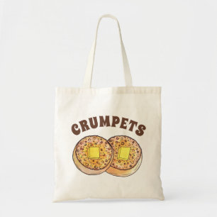 Hot Buttered Crumpets UK Cuisine British Food Tote Bag