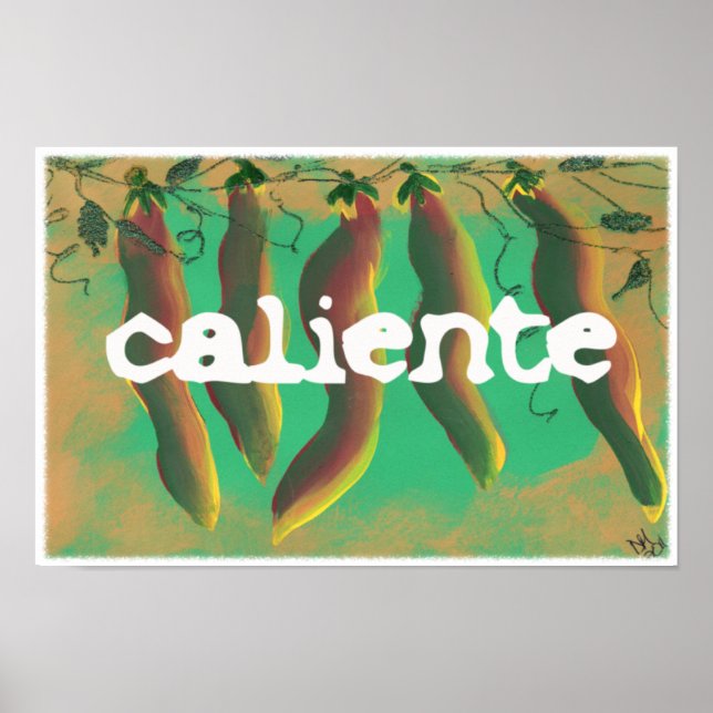 Hot Caliente Jalapeno Peppers Poster (Front)