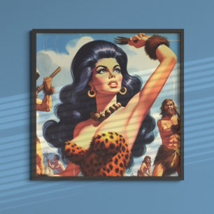 Hot Cavewoman Poster
