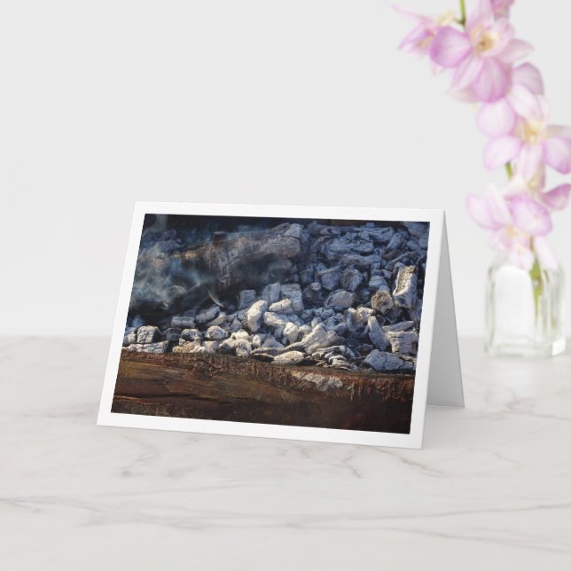 Hot Charcoal Background Card (Orchid)