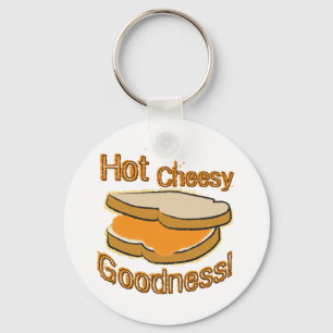 Hot Cheesy Goodness Grilled Cheese Sandwich Key Ring