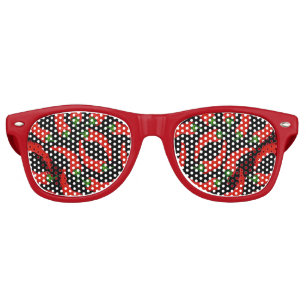 Hot Chili Peppers Pattern Retro Sunglasses