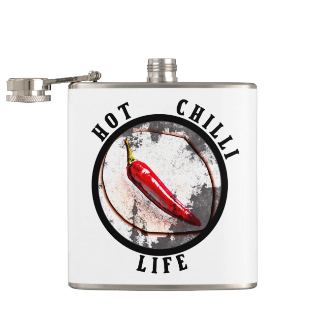 Hot chilli life  hip flask (Opened)