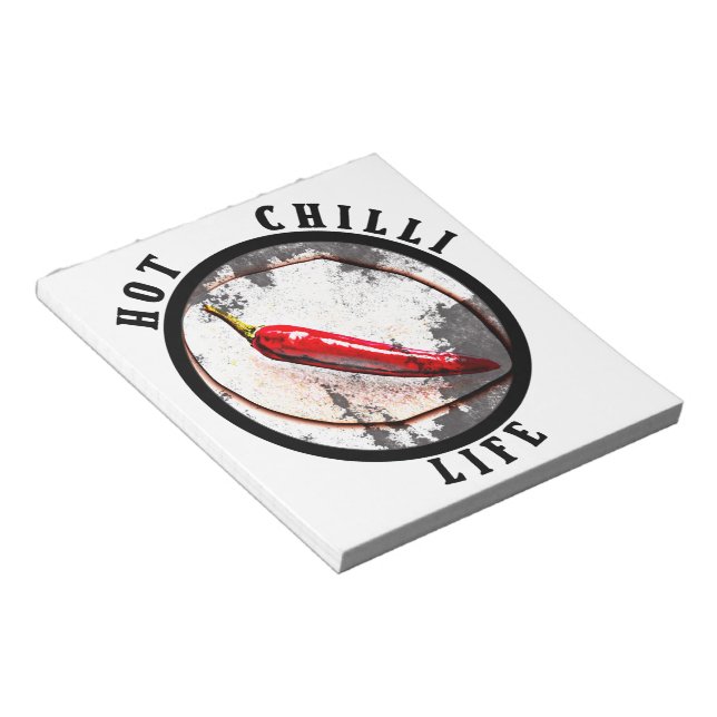 Hot chilli life  notepad (Angled)