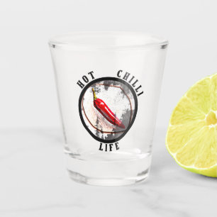 Hot chilli life shot glass