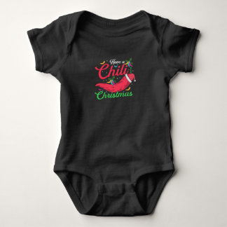 Hot Chilli Pepper Christmas Design, Unisex Baby Bodysuit