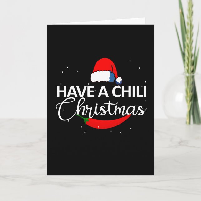 Hot Chilli Pepper Christmas Design, Unisex Card (Front)