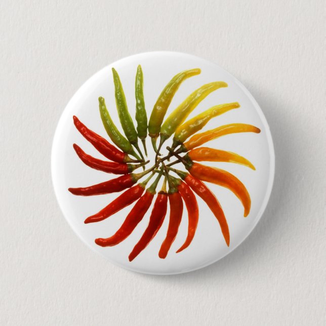 Hot Chilli Peppers 6 Cm Round Badge (Front)
