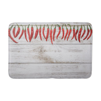 Hot Chilli Peppers Border Bath Mat