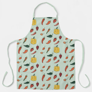 Hot Chilli Peppers Green Apron