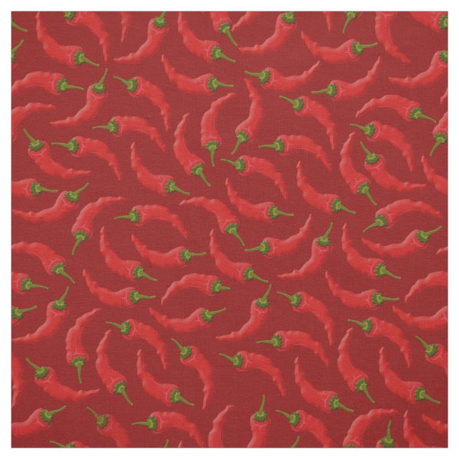 Hot Chilli Peppers Pattern Fabric (Swatch)